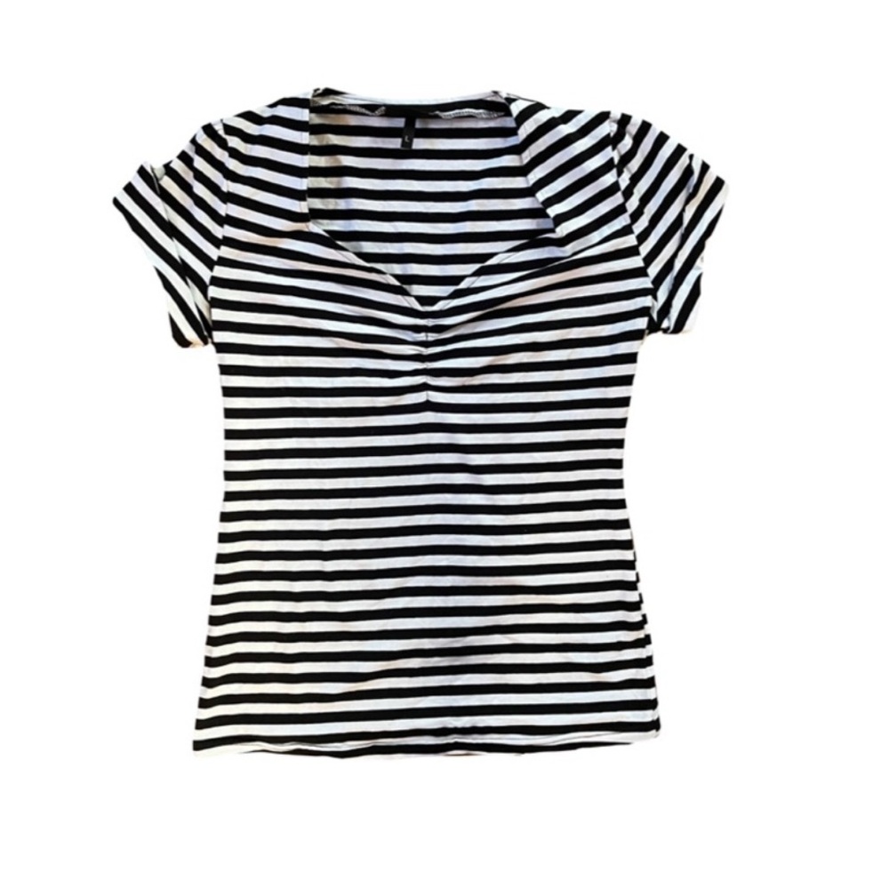 Sourpuss Black & White Striped Top